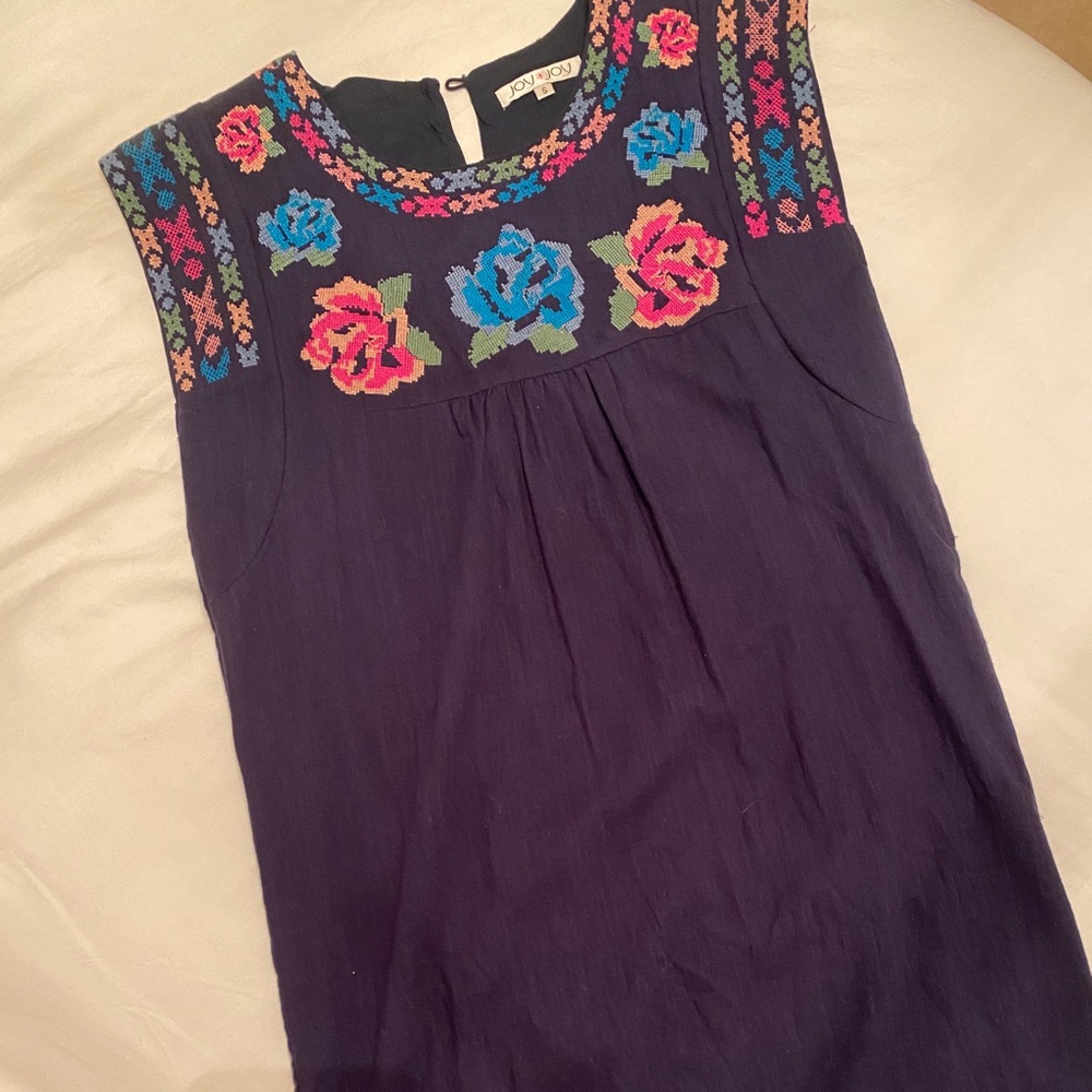 Floral needle point dress